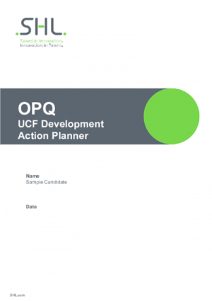 OPQ UCF Development Action Planner (TC Version) English International