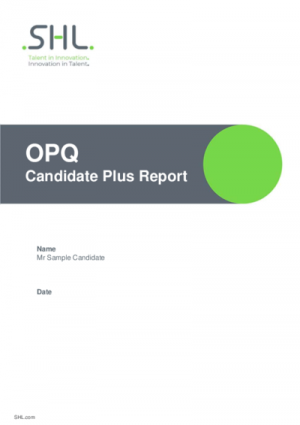 OPQ Candidate Plus Report English International