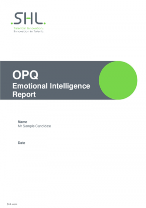 OPQ Emotional Intelligence Report Std v2.0 English International
