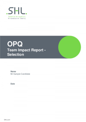 OPQ Team Impact Selection Report v2.0 English International