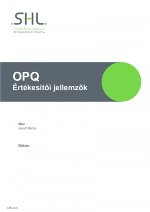 OPQ MQ Értékesítői jellemzők