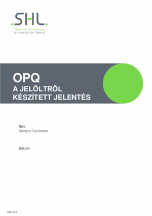 OPQ A jelöltről készített jelentés