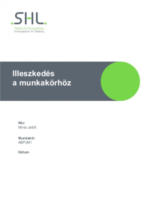 OPQ Illeszkedés a munkakörhöz
