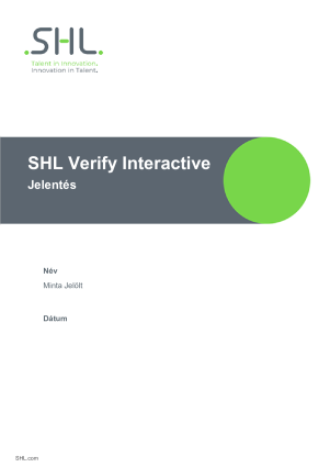 Verify Interactive Induktív gondolkodás teszt - Szakértői jelentés